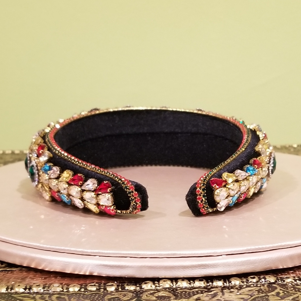 Multicolor Rhinestone Handmade Headband - Picture 4 of 6